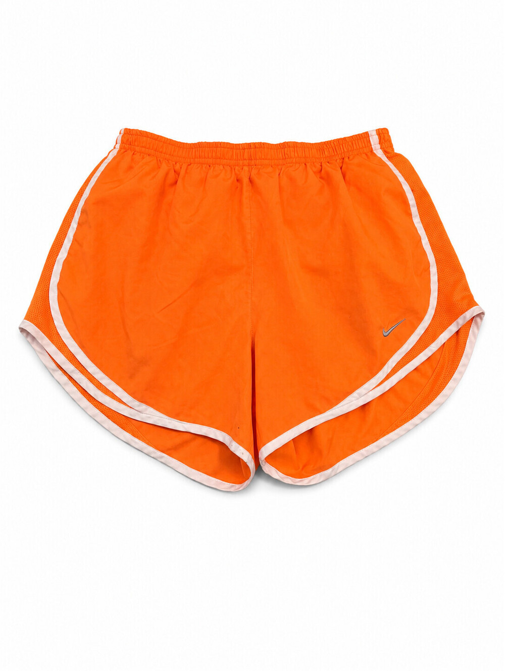 Nike Dri-Fit Orange White Trim Tempo Running Shorts Size Medium